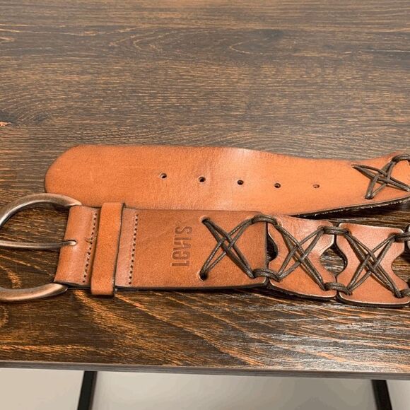 Levi's Women’s Stitched X Link Brown Buckle Belt - Picture 5 of 6
